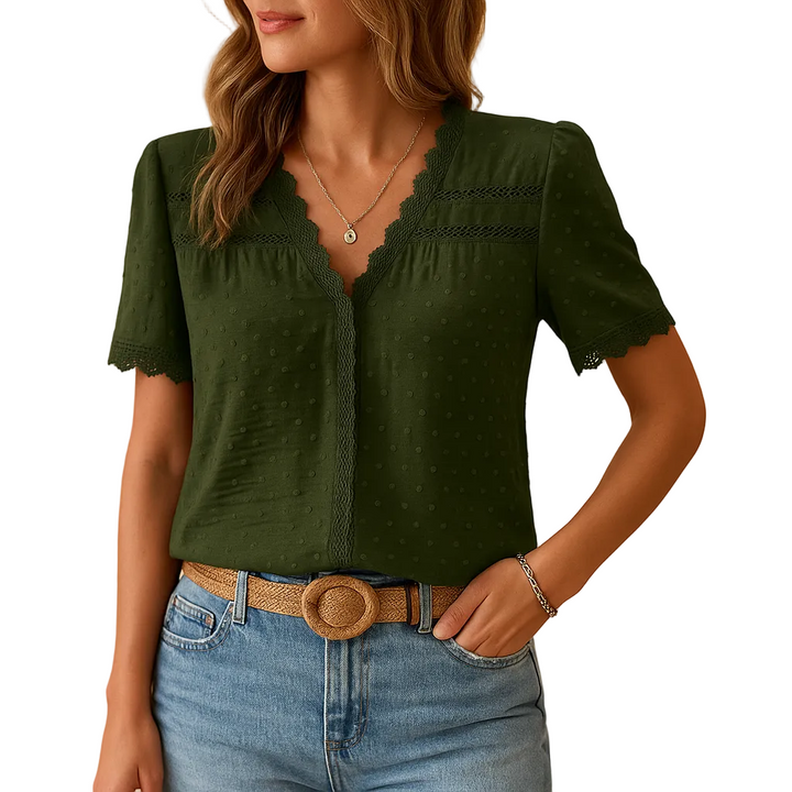 Aveline | Women’s Lace V-Neck Blouse
