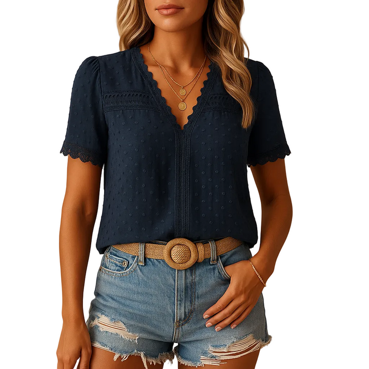 Aveline | Women’s Lace V-Neck Blouse