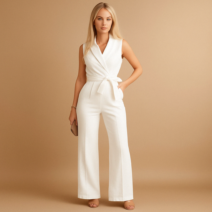 Serena | Women’s Elegant Wrap Wide-Leg Jumpsuit
