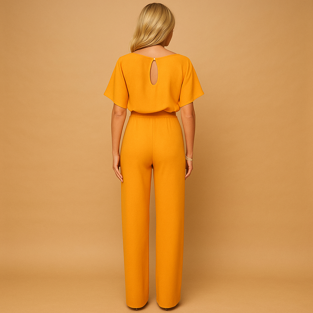 Alessia | Women’s High-Waisted Lace-Up Jumpsuit