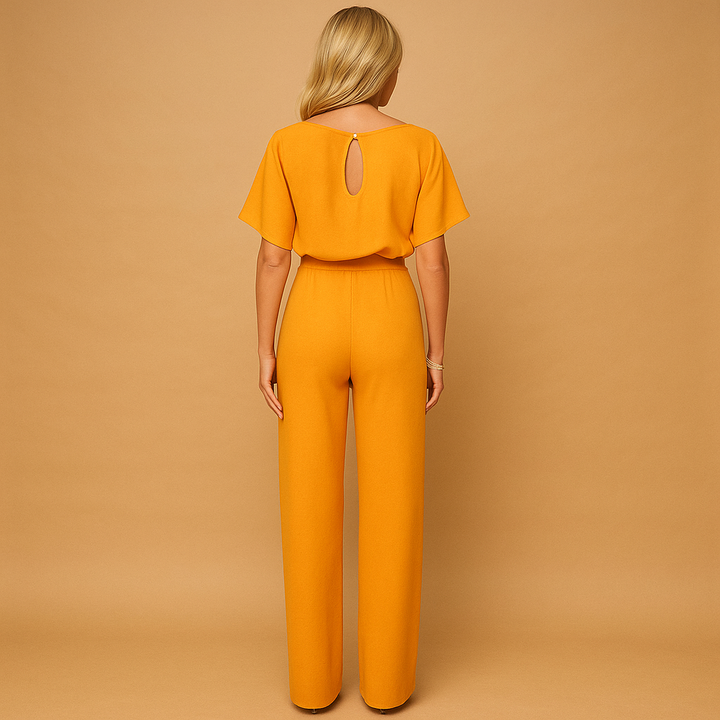 Alessia | Women’s High-Waisted Lace-Up Jumpsuit