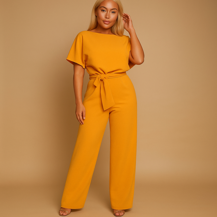 Alessia | Women’s High-Waisted Lace-Up Jumpsuit
