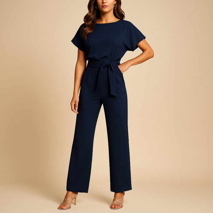 Alessia | Women’s High-Waisted Lace-Up Jumpsuit