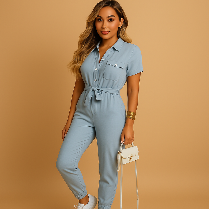 Amara | Women’s Tailored Button Jumpsuit