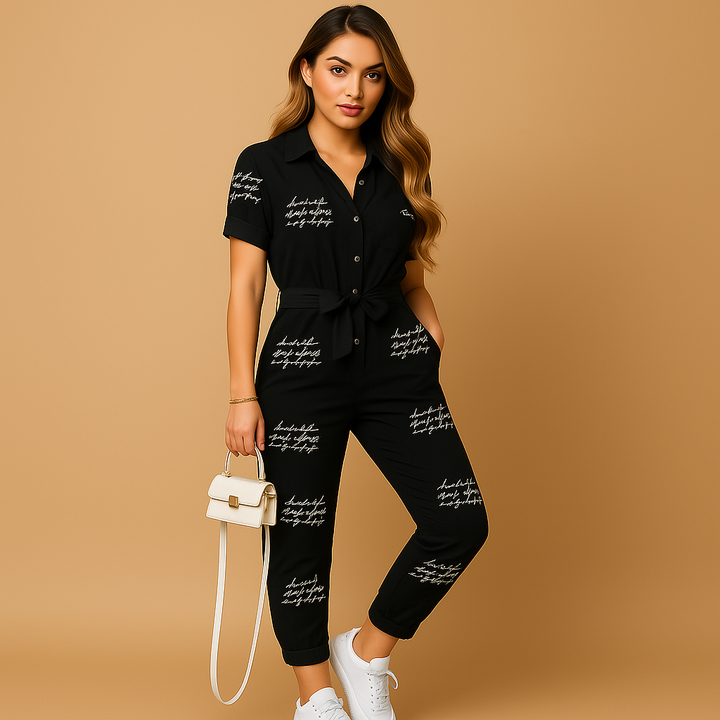 Amara | Women’s Tailored Button Jumpsuit